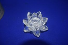 Swarovski Silver Crystal Flower Candlestick
