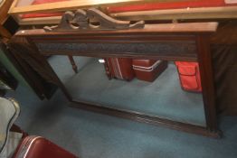 Edwardian Mahogany Framed Overmantel Mirror