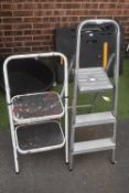 2x Folding Metal Steps