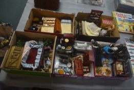 Collection of Dollhouse Furniture, Dolls, etc.