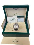 Rolex Oyster Perpetual Datejust Model: 116334, Silver Dial with Diamond Markers & Fluted Bezel on