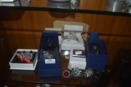 Swarovski Crystal Flowers and Stands