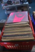 Large Crate of 12” LP Records Including Oldies and Classical, etc.