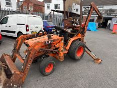 Kubota B7200 4WD Mini Tractor with KBF 200 Front Loader, Back Actor, Lawn & Site Wheels