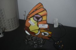 Leaded Glass Butterfly Lamp (AF)
