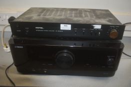 Yamaha RX-4VA AV Receiver, and a Rotel RA-820BX2 Integrated Stereo Amplifier