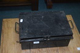 Metal Deed Box Containing Carriage Lamp, etc.