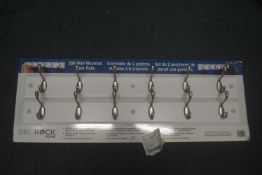 *Bird Rock Wall Mounted Hook Rails 2pk