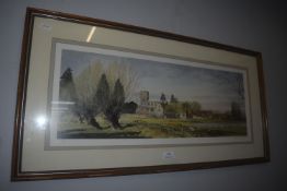 Signed Church View Print by Alan Ingam