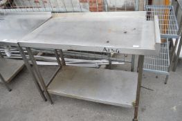 Stainless Steel Preparation Unit 100x100cm