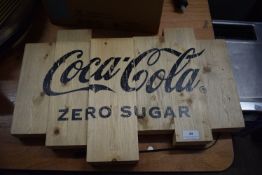 Coca-Cola Zero Wooden Sign