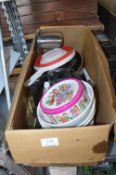 Box Containing Assorted Bowls, Pots, Thermometers, etc.