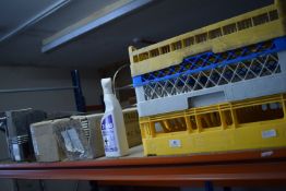 *Contents of Shelf to Include Assorted Trays, Sink, etc.