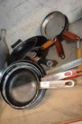 Quantity of Assorted Pans Including Genware and Vogue