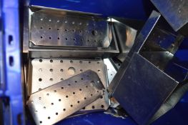 Quantity of Assorted Stainless Steel Draining Plates