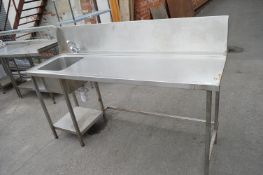 Stainless Steel Sink Unit/Cleaning Station 130x190cm