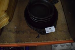 3x 6” and 3x 4” Cast Iron Skillets
