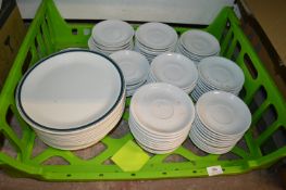 *Quantity of White Saucers, and White & Blue Plates
