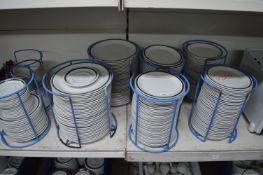 *Quantity of Assorted White & Blue Plates and Saucers