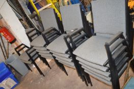 *17x Grey Stacking Chairs