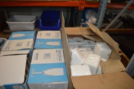 4x Boxes of Glasses and a Box of Tissues