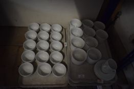 Quantity of White Crockery and Trays