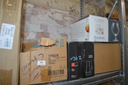 *Assorted Classes, Cream Cloths, and an Optics Stand