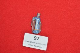 Coloured Enamel Pin Badge in the form of a Medieval Queen Figure