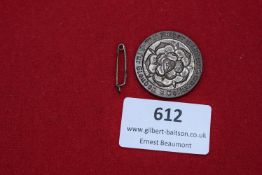 German 1933 Luther Day Badge, circular example with Luther rose design and swastika to centre,