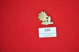 German WWII Edelweiss Cap Badge