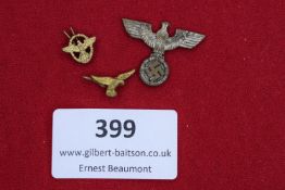 Set of Three German Eagle Badges