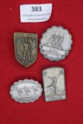 Group of Four German Gymnastic Festival Badges