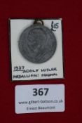 Commemorative Medallion – Adolf Hitler, 1937