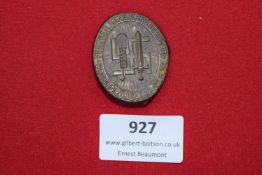 1934 Fürth District Farmers’ Rally Badge – Oval bronze badge for the Großbezirk Bauern Tag held at