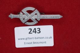 WWII German WHW “Jadestädte” Tinnie Badge