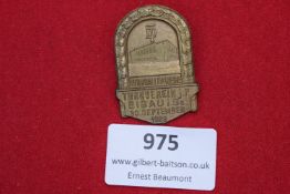 Commemorative badge for the inauguration of the Turner Hall, Turnverein J.P. Eibau, Saxony, 30