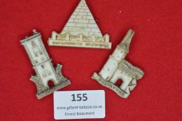 Set of Three German Celluloid Day Badges – Baden/Elsass
