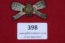 German Veterans Association 25 Years Loyalty in Service Badge