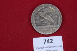 Third Reich NS-Fliegerkorps Day Badge, circular bronze example for Grossflugtag Mannheim, 19 Juni