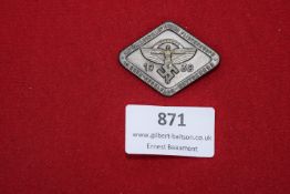 1938 NSFK Glider Competition Badge – Diamond-shaped die-cast badge for the National Socialist Flying