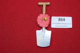 Reich’s Garden Show 1936 Commemorative Badge - Spade shaped badge with wooden handle and applied