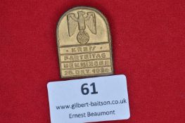 German “Kreis Parteitag Memmingen 28. Okt. 1934” tinnie
