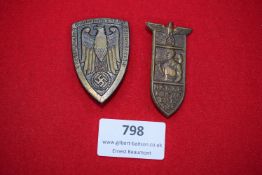A 1937 NSDAP Kreistreffen Dortmund-Bochum badge with eagle and swastika motif, together with a