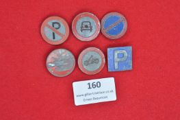 Set of Six German Road Sign Badges