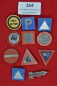 Collection of Ten German Road Sign Badges