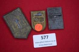 A group of three Hitler Youth day/tinnie badges. Comprising examples for HJ Oberbann Aufmarsch Hagen