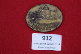 1935 NSDAP Gautag Mainfranken Badge – A large oval bronze-coloured event badge depicting a