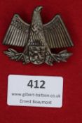 German Third Reich Eagle Badge with Shield and Swastika