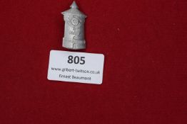 K.d.F. Gau Franken Day Badge, aluminium example in the form of a tower, with swastika