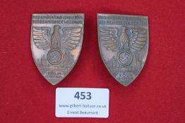Pair of 1937 NSDAP Cologne Rally Badges